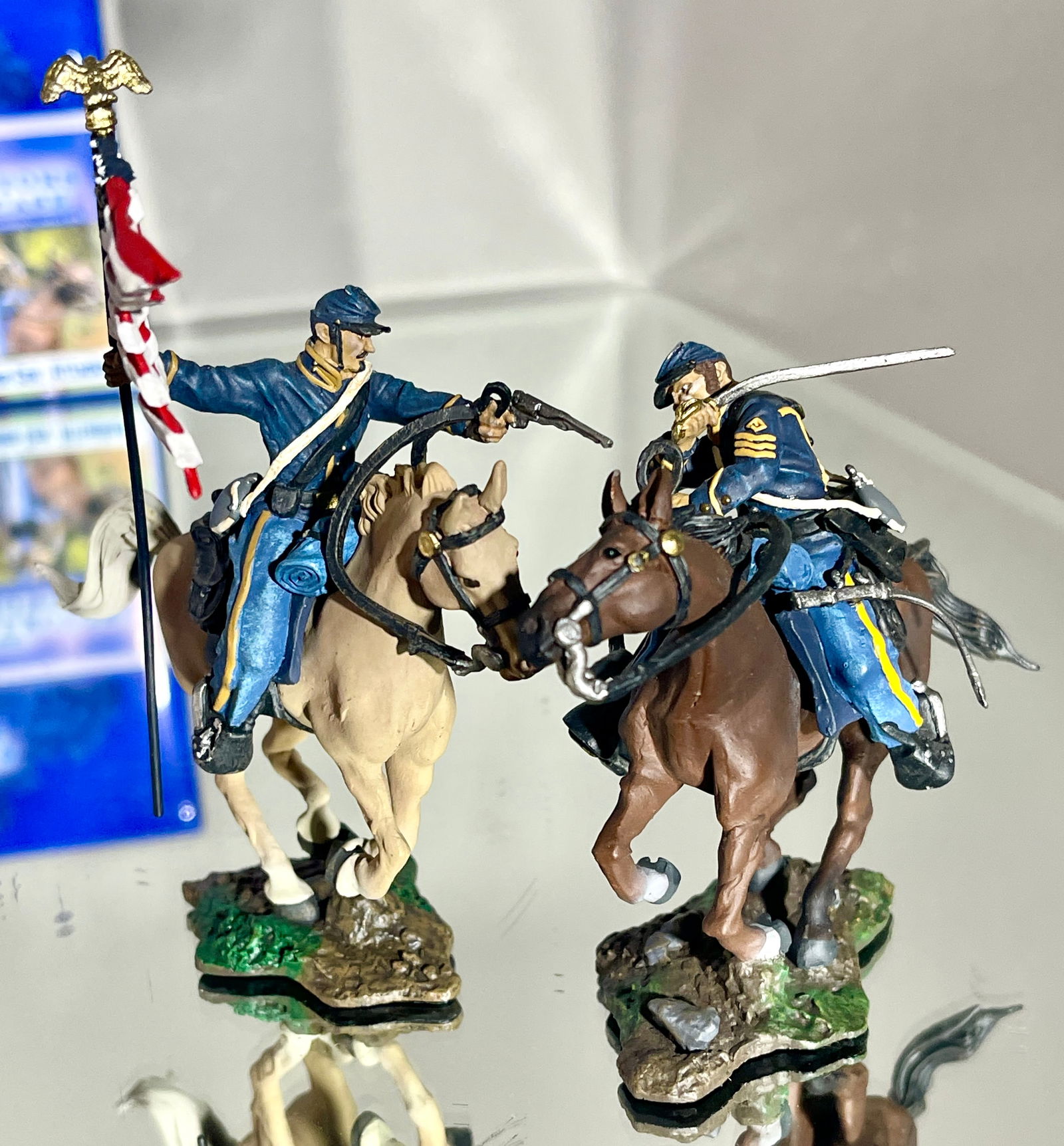 2 Collectors Showcase Metal Toy Soldiers: CIRCA: 2000