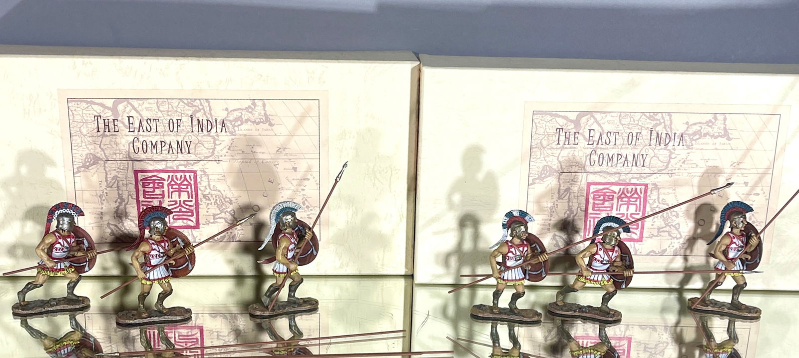 6 Metal Toy Soldiers: The East of India Co. - 2 boxes. CIRCA: 2000.