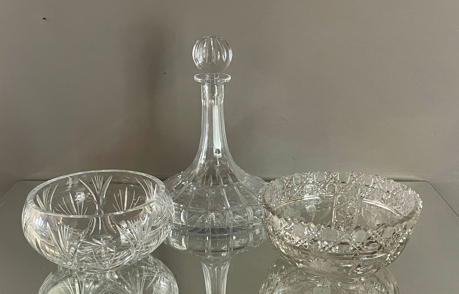 Three Pieces of Cut Crystal (1 of 5)