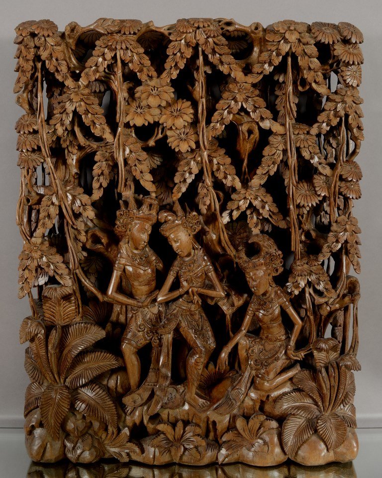 Balinese tribal carving: 20" x 15" 20th Century