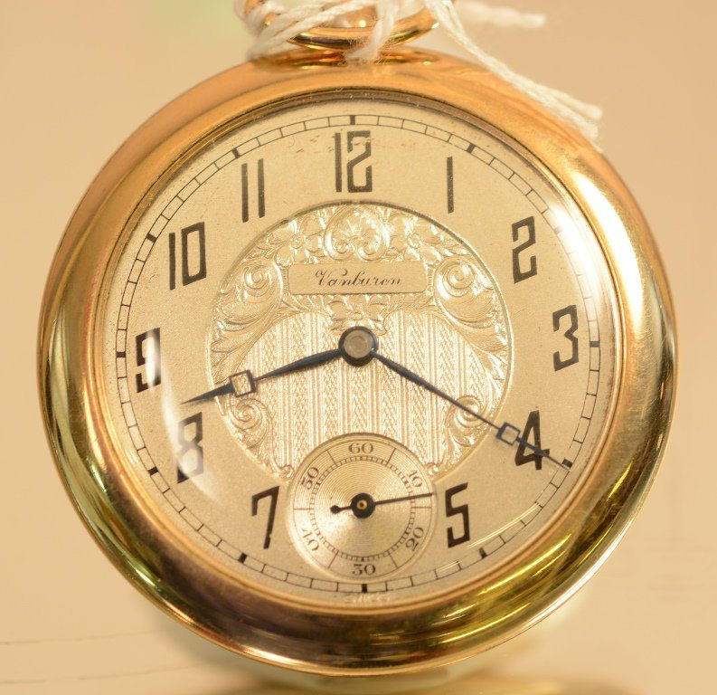 Van Buren, Open Face Watch: Gold filled, 16's, Swiss.