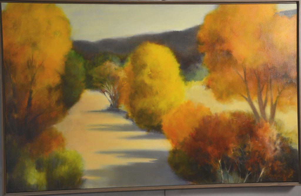 "Autumn Harmony" Oil on Canvas: "Autumn Harmony" Oil on Canvas. Artist Signed, Robert Striffolino. 30"X48" ca. 1996