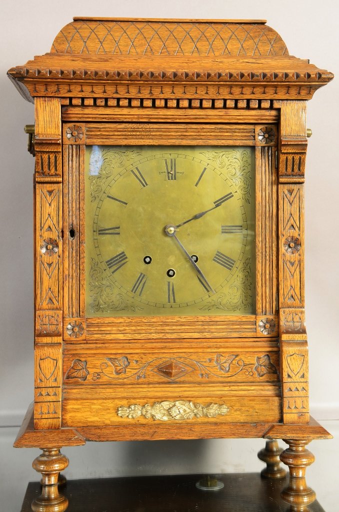 English Oak Bracket Clock (1 of 2)