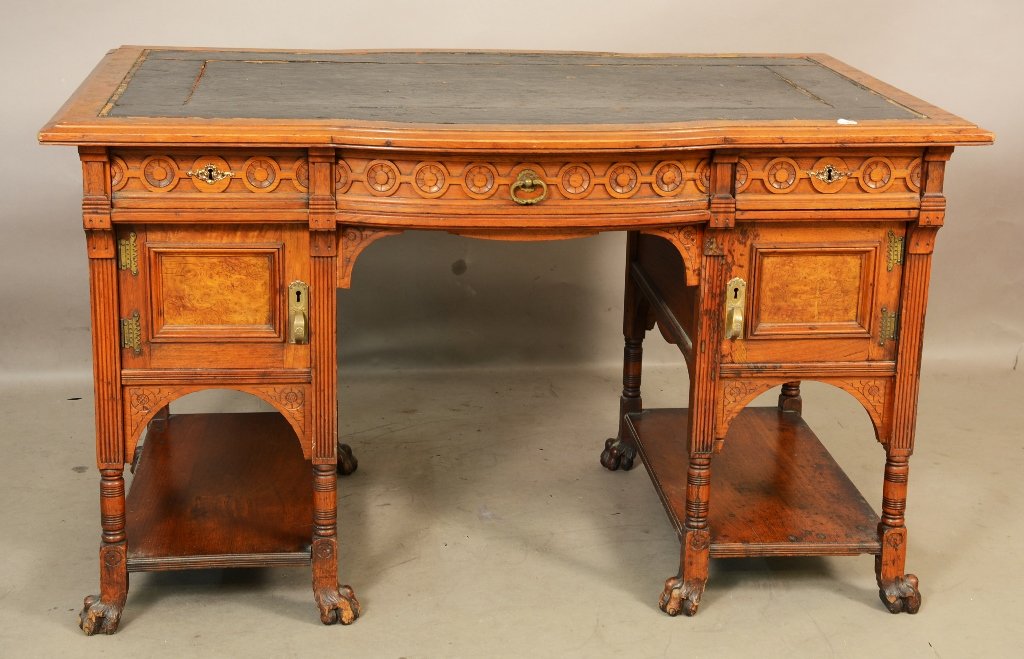 Unusual American Renaissance Style Writing Desk (1 of 3)
