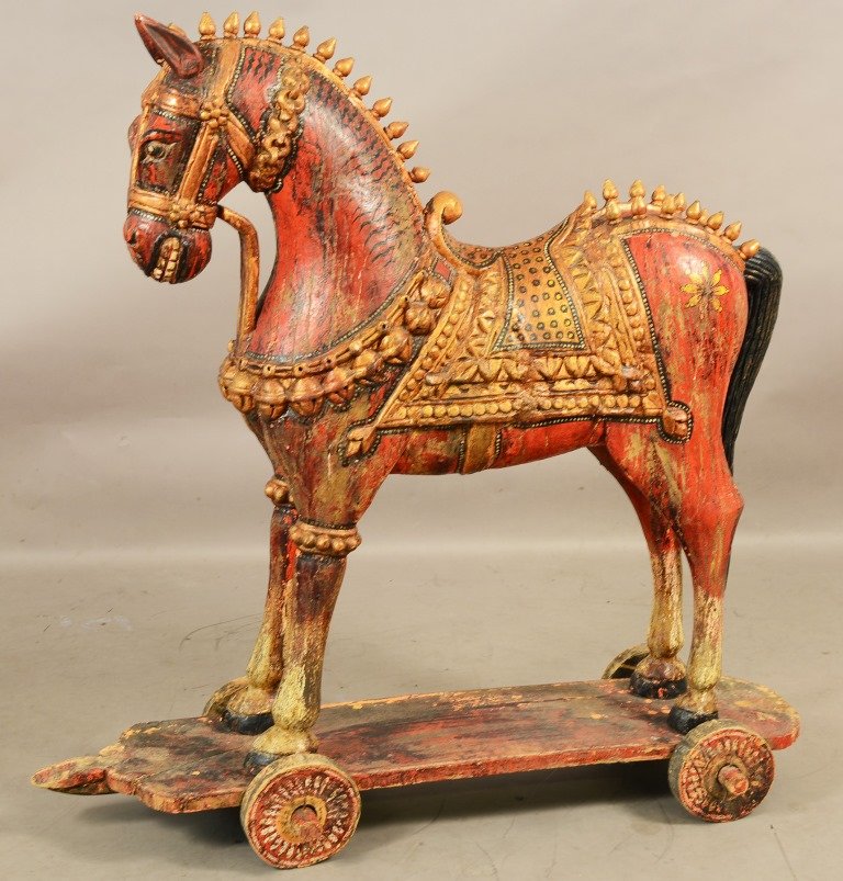 Wooden Horse on Wheels (1 of 1)