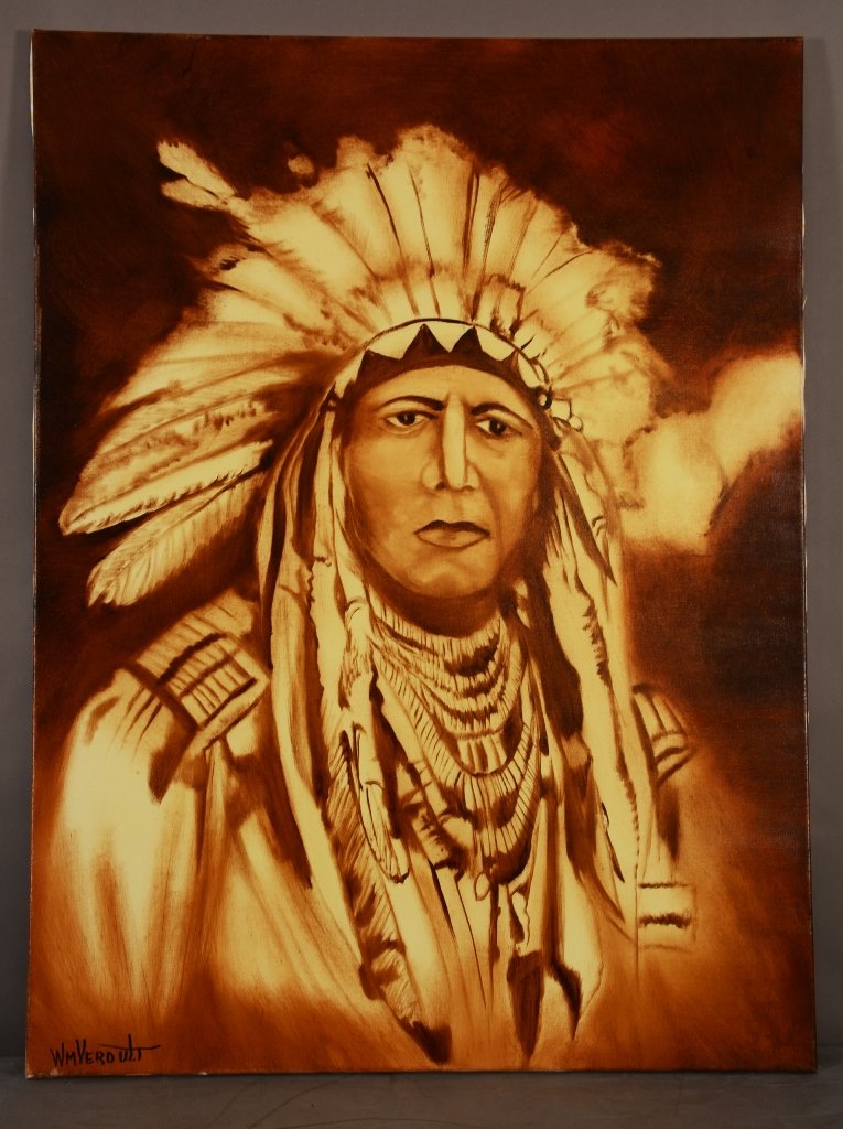 Portrait of Indian Chief O/C (1 of 1)