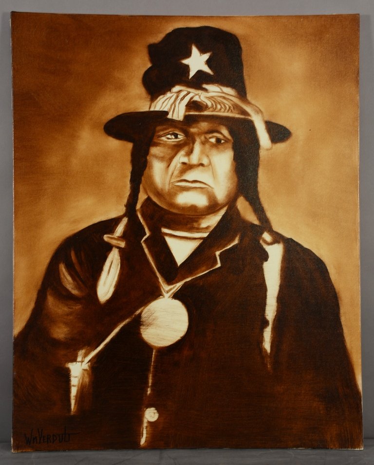 Portrait of Indian with Hat O/C (1 of 1)