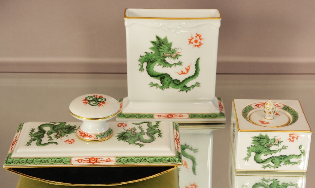 Meissen porcelain three piece desk set (1 of 1)