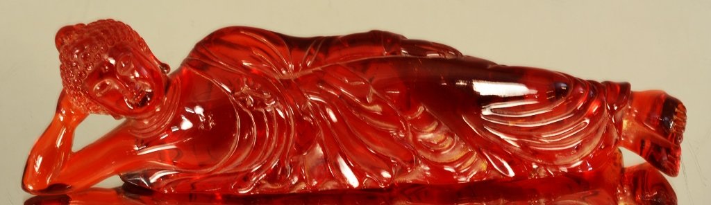 Chinese cherry amber reclining lady. (1 of 1)