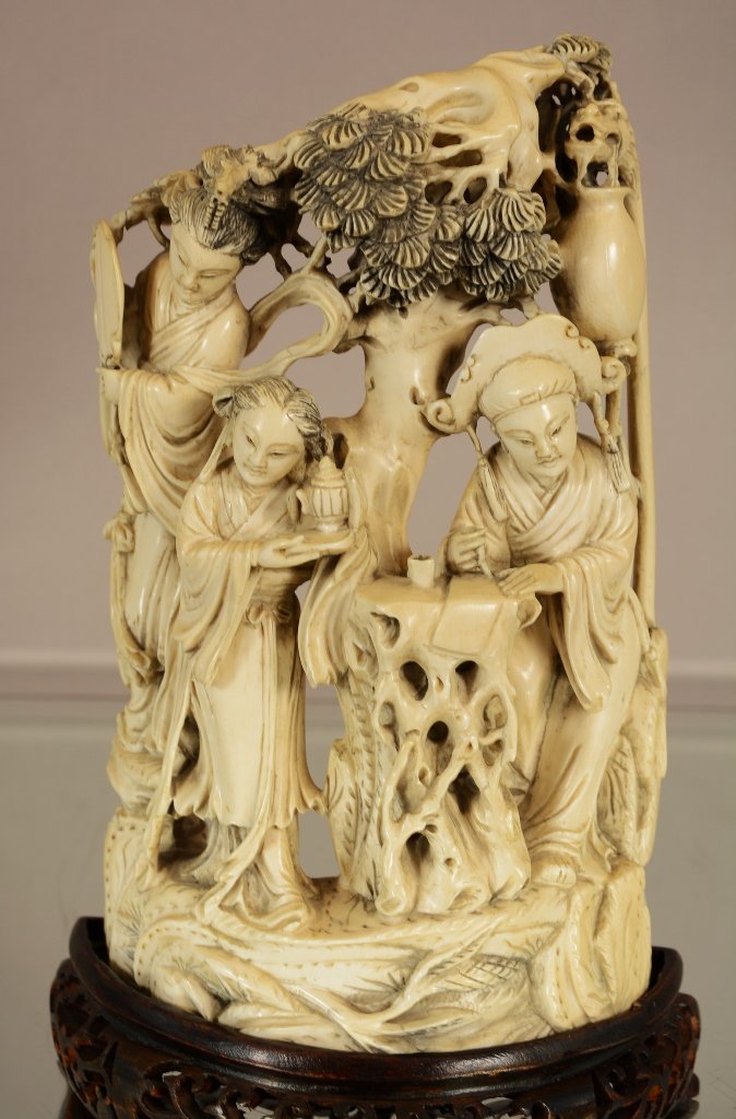 Antique Chinese Ivory group carving (1 of 3)
