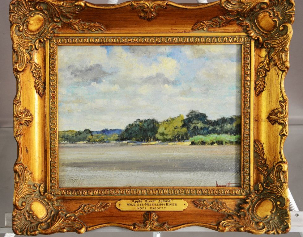 Noel  Daggett, Apple River Island” oil on board (1 of 2)