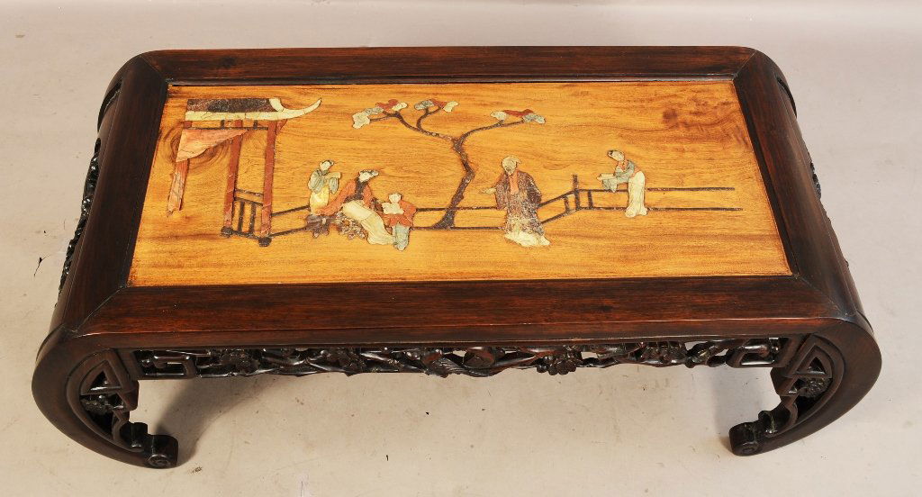 Chinese rosewood low table (1 of 2)