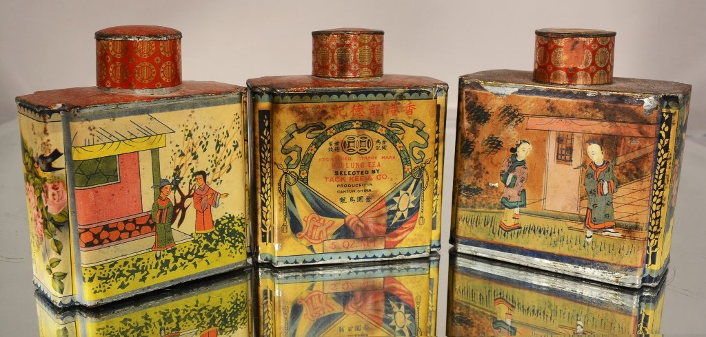 3 Chinese tea tins, Woo Long Tea , Tack Kee & Co. (1 of 1)