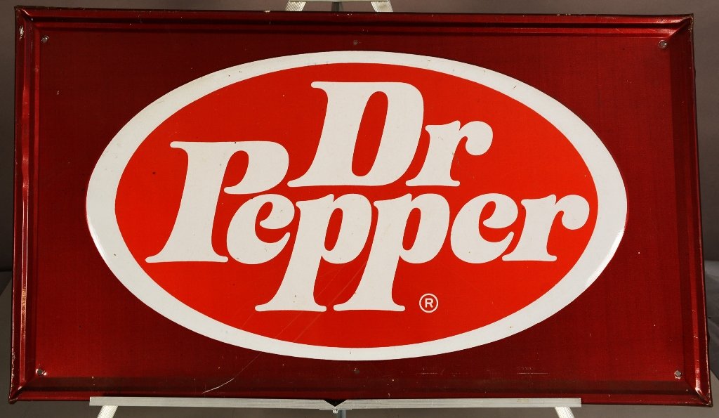 Dr. Pepper” red tin sign (1 of 1)
