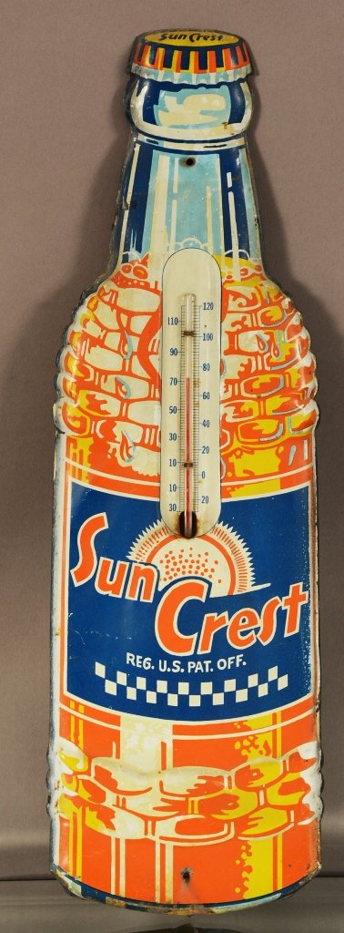 Sun Crest thermometer tin sign (1 of 1)