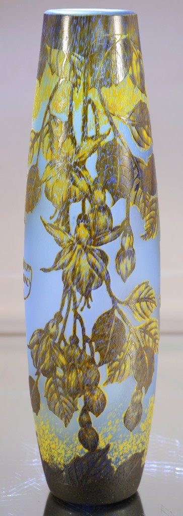 Daum Nancy art nouveau style French cut glass vase (1 of 2)