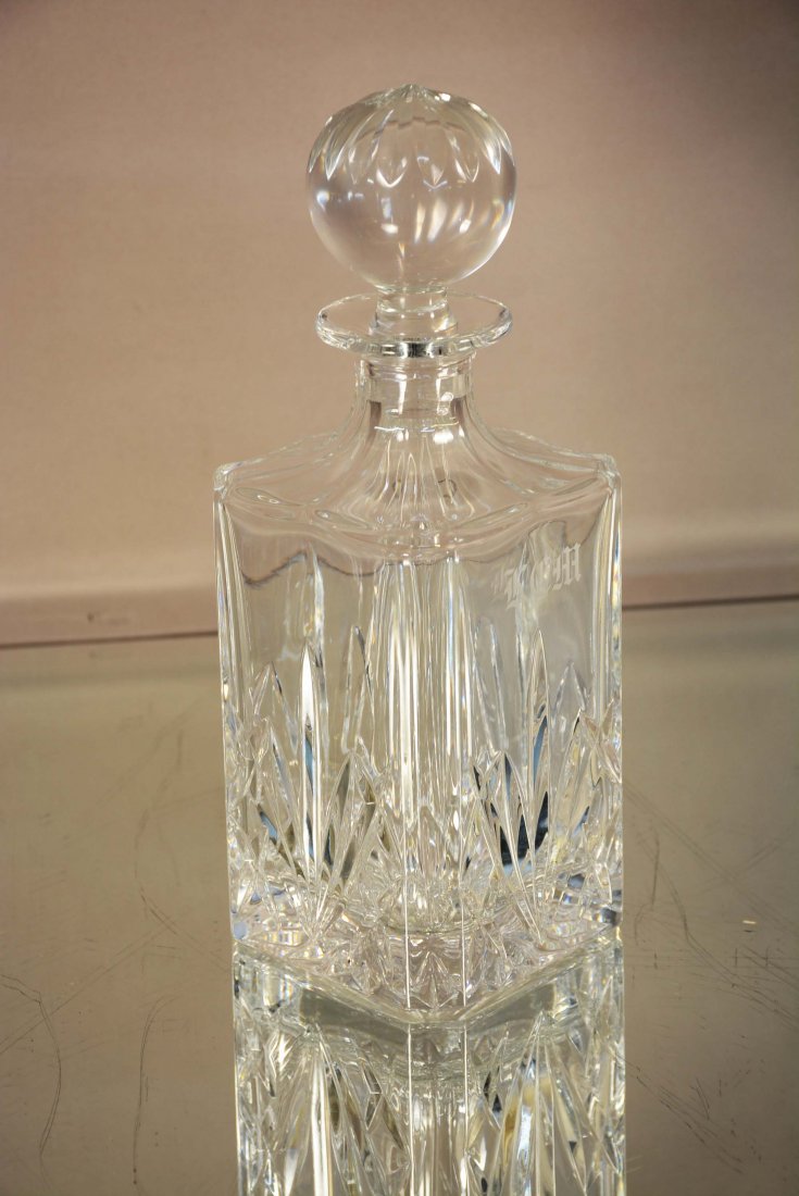 Waterford Crystal decanter: Waterford Crystal decanter. 10”t. Ca. 1920.