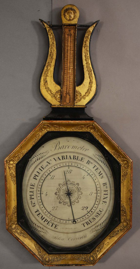 Early French Louis XV style thermometer and barometer (1 of 3)