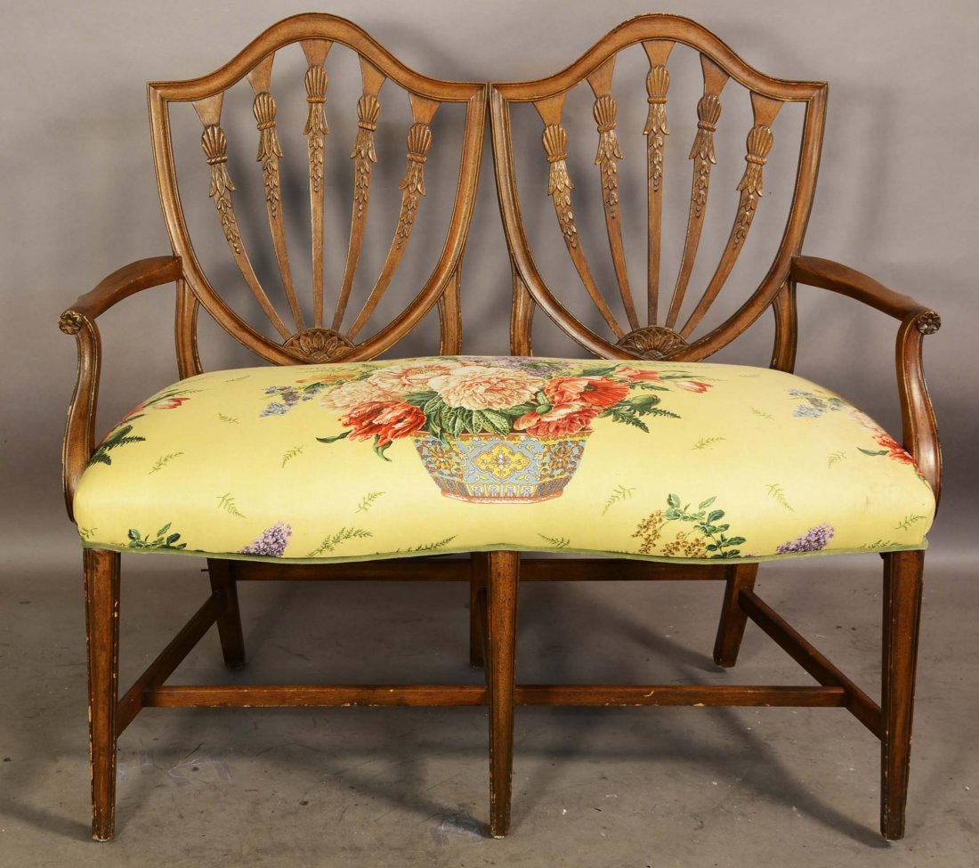 Sheild back love seat (1 of 1)