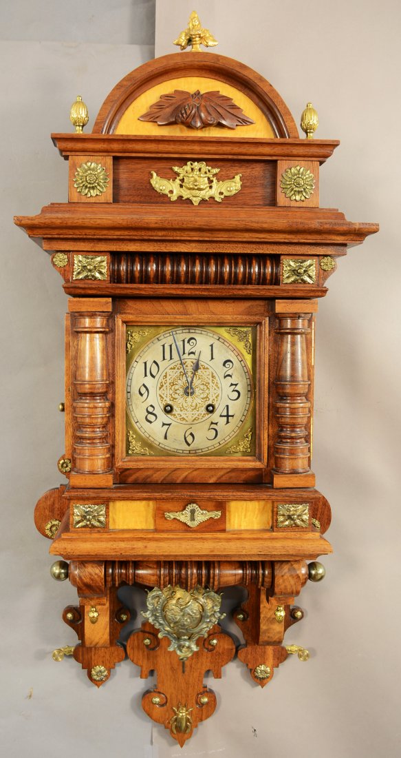 Lenzkirch 8 day open well clock (1 of 2)