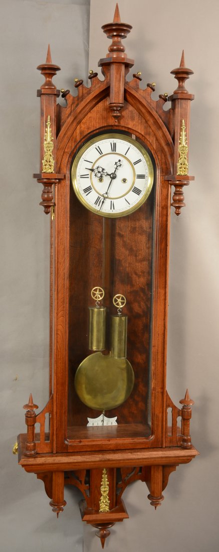Gustav Becker Vienna regulator, two weight clock . (1 of 2)