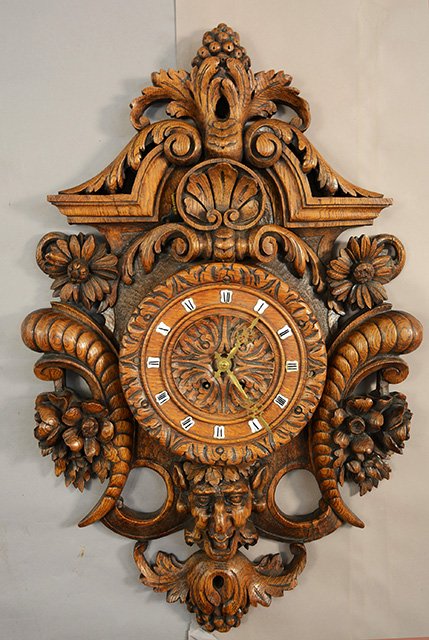 Antique French Black Forest Wall Clock (1 of 2)