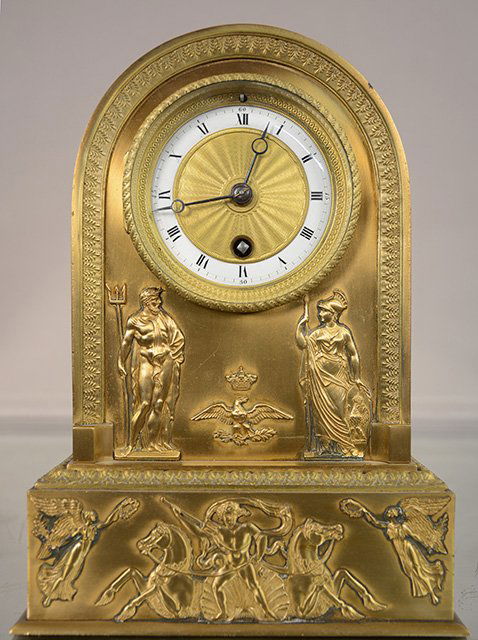 French Empire Style Bronze Mantel Clock (1 of 4)