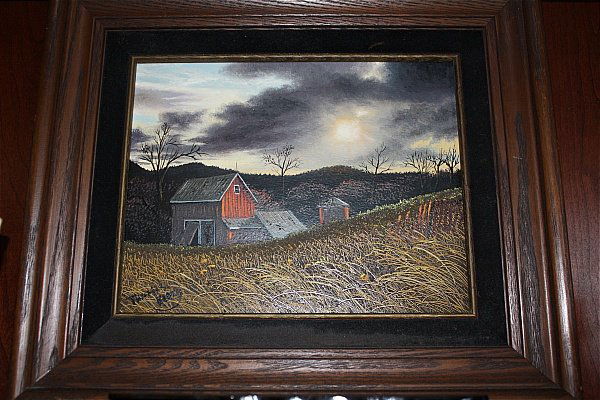 Thomas Kerry Oil Painting (small) Barn with Dark C
