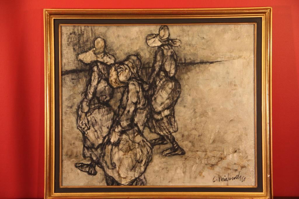 Claude Weisbuch (1927-)Oil on Canvas: 21 x 17.5 unframed. 25 x 21.5 framed. 1958 Signed by artist, lower right Provenance: From the artist to Jean Keller, Jean Keller Galleries. Jean Keller to current owner by descent. Claude Weisbuch was