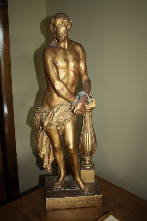 19c. Wood Sculpture of St. John: 19C. European carved wood sculpture statue of St. John. Standing 29.5" in height.