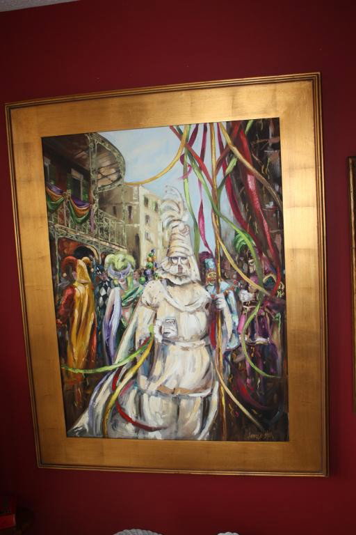 Gretchen Armbruster (current) Mardi Gras: Huge: 29.5 x 39.5 unframed. 38.5 x 48.5 framed. Artist Gretchen Armbruster is a south Louisiana artist working in oils, watercolor and pencil mediums. Early studies were under the direction of Robert 