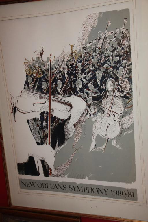 129: George Dureau Signed New Orleans Symphony Poster