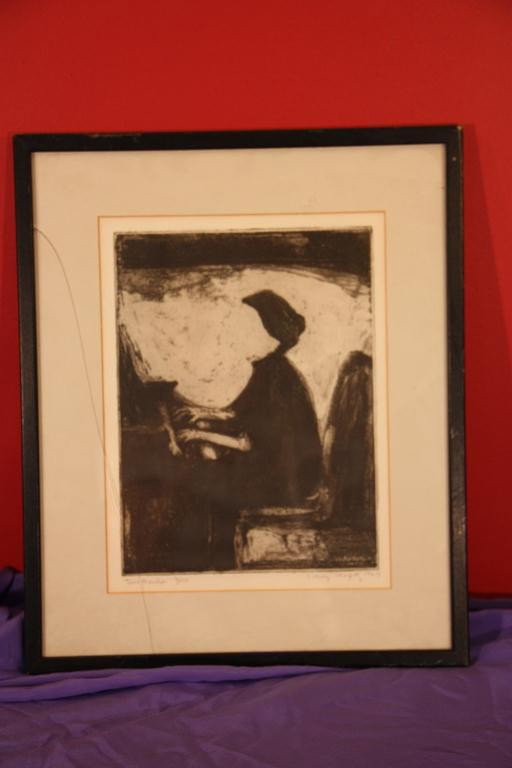 Chafetz, Sidney: Signed Lithograph, "Two Hands": Title: Two Hands Artist: Chafetz, Sidney (Columbus, Ohio, born, 1922) Date: 1964 Medium: Original Lithograph Publisher: Unknown Note: Sidney Chafetz: The former professor and chairman of the departmen