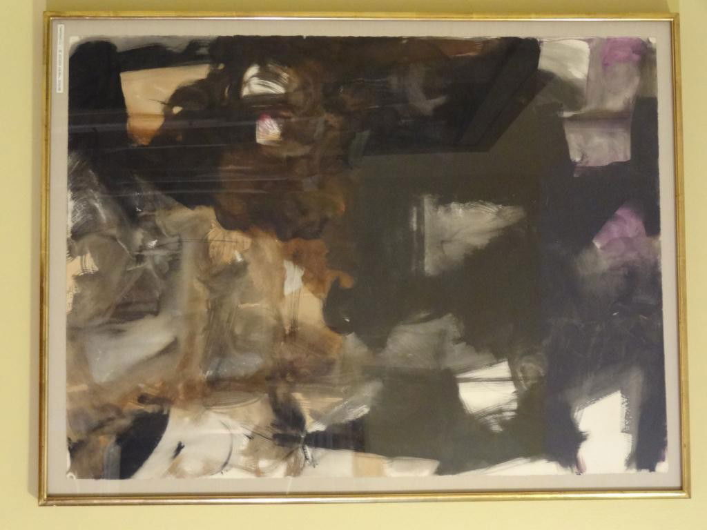 Avigdor Arikha (1929 - 2010) "Abstraction": Title: "Abstraction" Medium: Gouache Signed: Bottom Middle Date Created: 1965 Dimensions: 22 1/2" x 30 3/4" with frame 25 1/2" x 33 1/4" Condition: Excellent Provenance: Estate of Daniel Friedenberg B