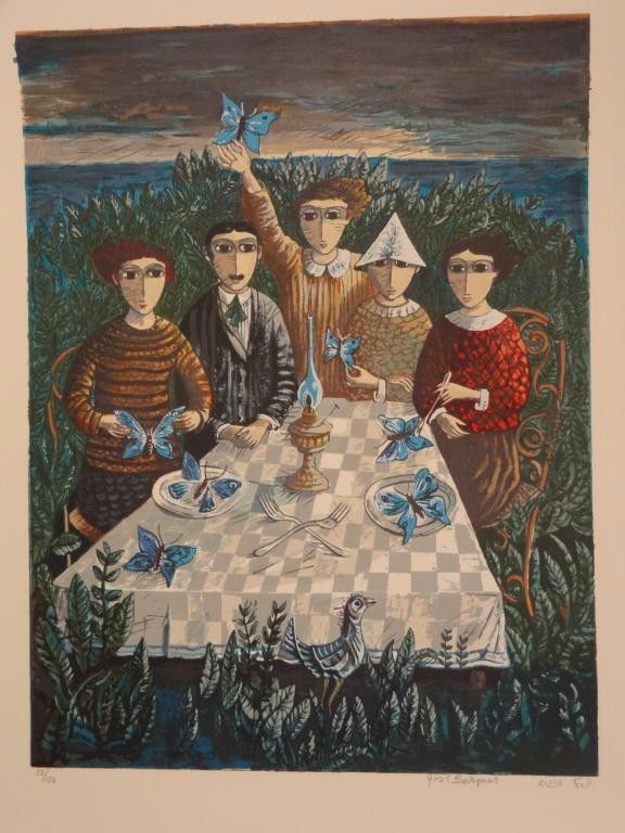 Yosl Bergner:10 Sgnd Prints Illusions & The Real: A very rare and hard to find set of Yosl Bergner Illusions and the Real Thing Portfolio of Prints. Size: (closest to) 20 3/4 x 29 3/4"