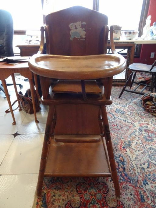 E L Thompson Vintage Wood High Chair Mar 03 2018 New England E L Thompson Vintage Wood High Chair