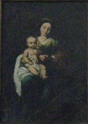 Italian School (17th Century), Seated Madonna and: Italian School (17th Century), Seated Madonna and Child; Oil on Canvas, Provenance: Private Collection, Denmark, 13 1/4'' x 10'', $600-$800.