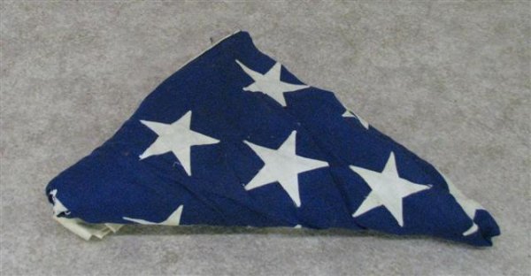 Flag, U.S., Mid 20th Century, Cotton Bunting, 55'': Flag, U.S., Mid 20th Century, Cotton Bunting, 55'' x 9' 6'', 50 Star, $50-$100.