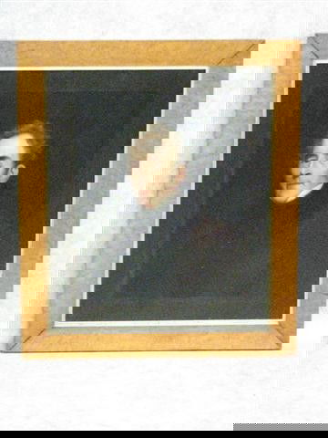 Painting, Oil on Canvas, Portrait of a Gentleman,: Painting, Oil on Canvas, Portrait of a Gentleman, School of Thomas Sully, 19th Century, Sight Size: 29 1/2'' x 24 3/4'', Period Figured Maple Frame with Gilt Liner, $300-$600.