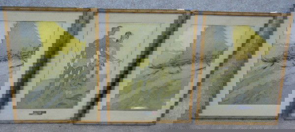 Ephemera, WWII, 6 Menu Covers from the restaurant in: Ephemera, WWII, 6 Menu Covers from the restaurant in the Royal Hawaiian Hotel which were in use the week of Pearl Harbor, Dec. 7, 1941, Show Native Hawaiians, Matted and Framed, Sight Size: 13'' H x 9