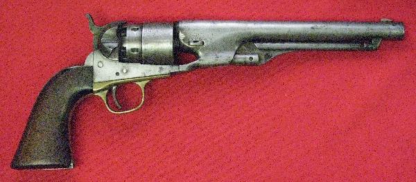 Colt Model 1850 Army Revolver, Serial #135663, .44: Colt Model 1850 Army Revolver, Serial #135663, .44 cal., 8'' Barrel, All Numbers Appear to Match (No Number Found on Cylinder), $2,000-$3,000.