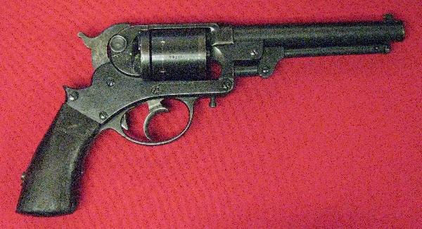 Starr Model 1858 Army Revolver, Serial #11749, .44: Starr Model 1858 Army Revolver, Serial #11749, .44 cal., 6'' Barrel, Converted to Center Fire Cartridge, Framed Marked ''Starr Arms Co. New York'', Cylinder Appears to have been Struck by Bullet, Acti