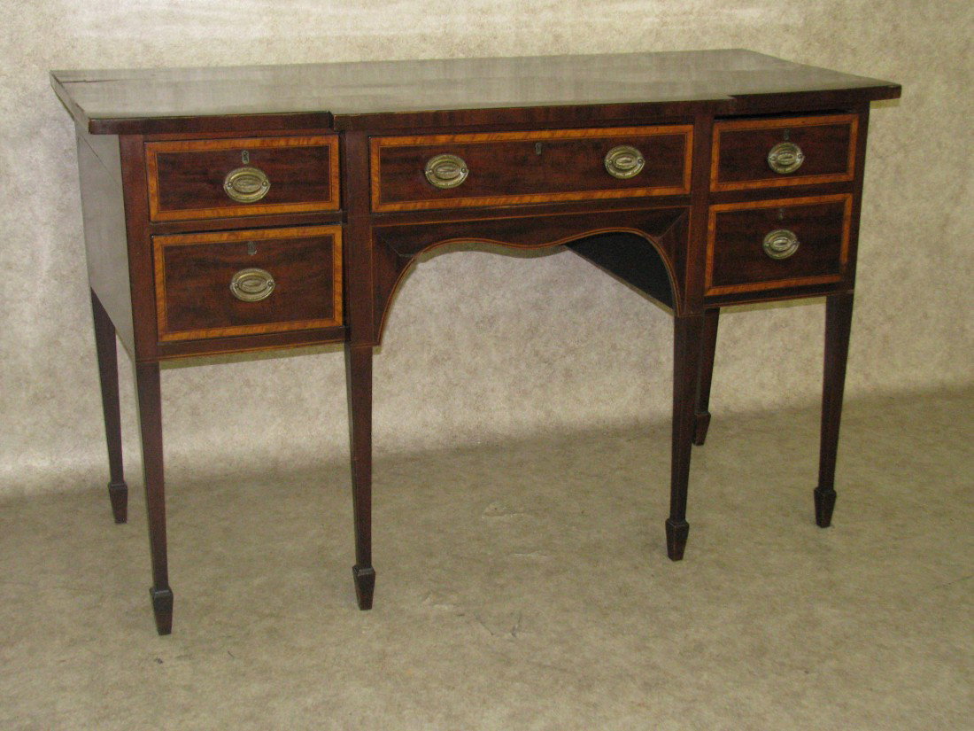 Mahogany Cross-Banded Inlay, Sideboard: Sideboard, Mahogany Cross-Banded Inlay, Hepplewhite Style.