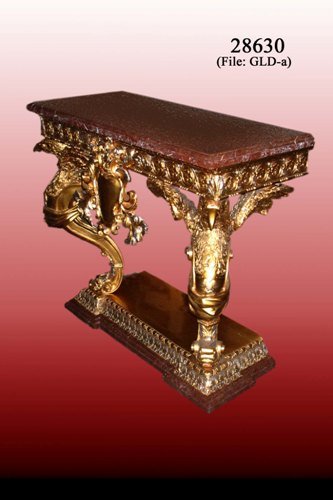 Bronze and Marble Falcon Console Table