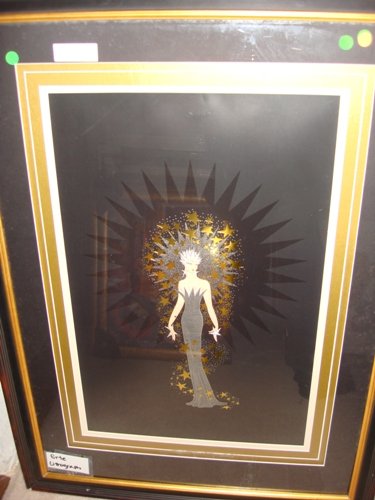 Erte Lithograph: Erte Lithograph, "Star Struck" comes with coa