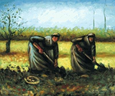 "Two Peasant Women Digging Potatoes" Van Gogh
