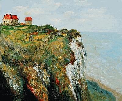Signed Limited Edition Oil "Cliff at Dieppe" Monet