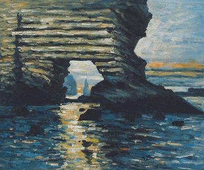 Signed Ltd Ed Oil "La Porte d'Amont,Etretat" Monet