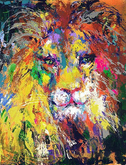 Hand Signed "The Big Five" Poster by LeRoy Neiman: Hand Signed - Double Signed Poster by LeRoy Neiman "The Big Five" Framed at an additional charge.