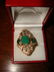 6: Ladies Ring 10K Yellow Gold Emerald & Diamond